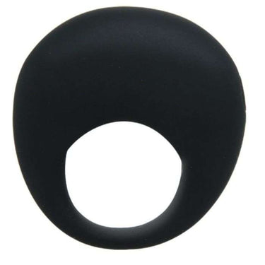 Anello vibrante in silicone nero con batterie incluse, facile da usare